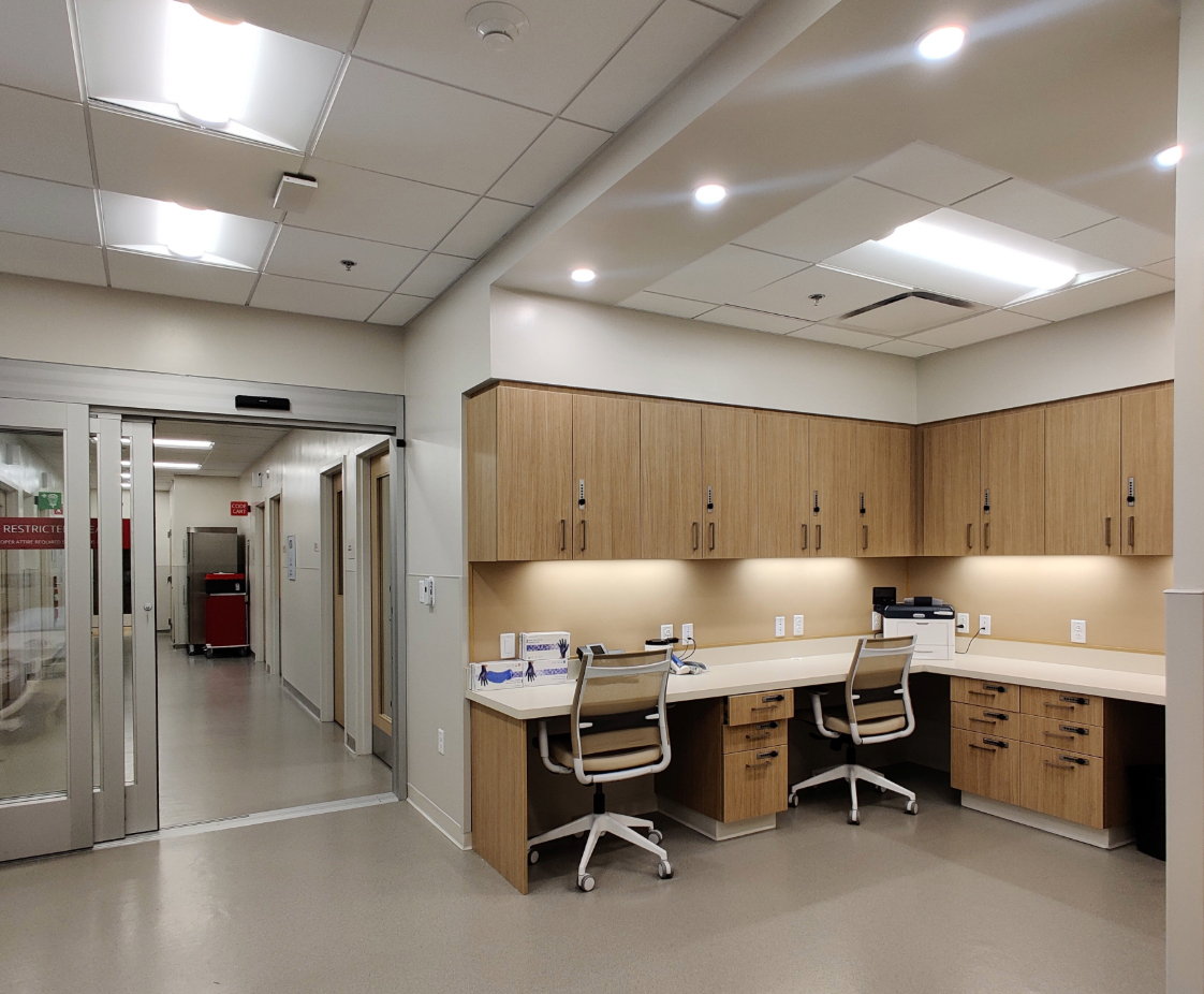 Boston Center for Plastic Surgery in Chestnut Hill, MA. Reception Area, designed by Hardaway Sziabowski Architects.