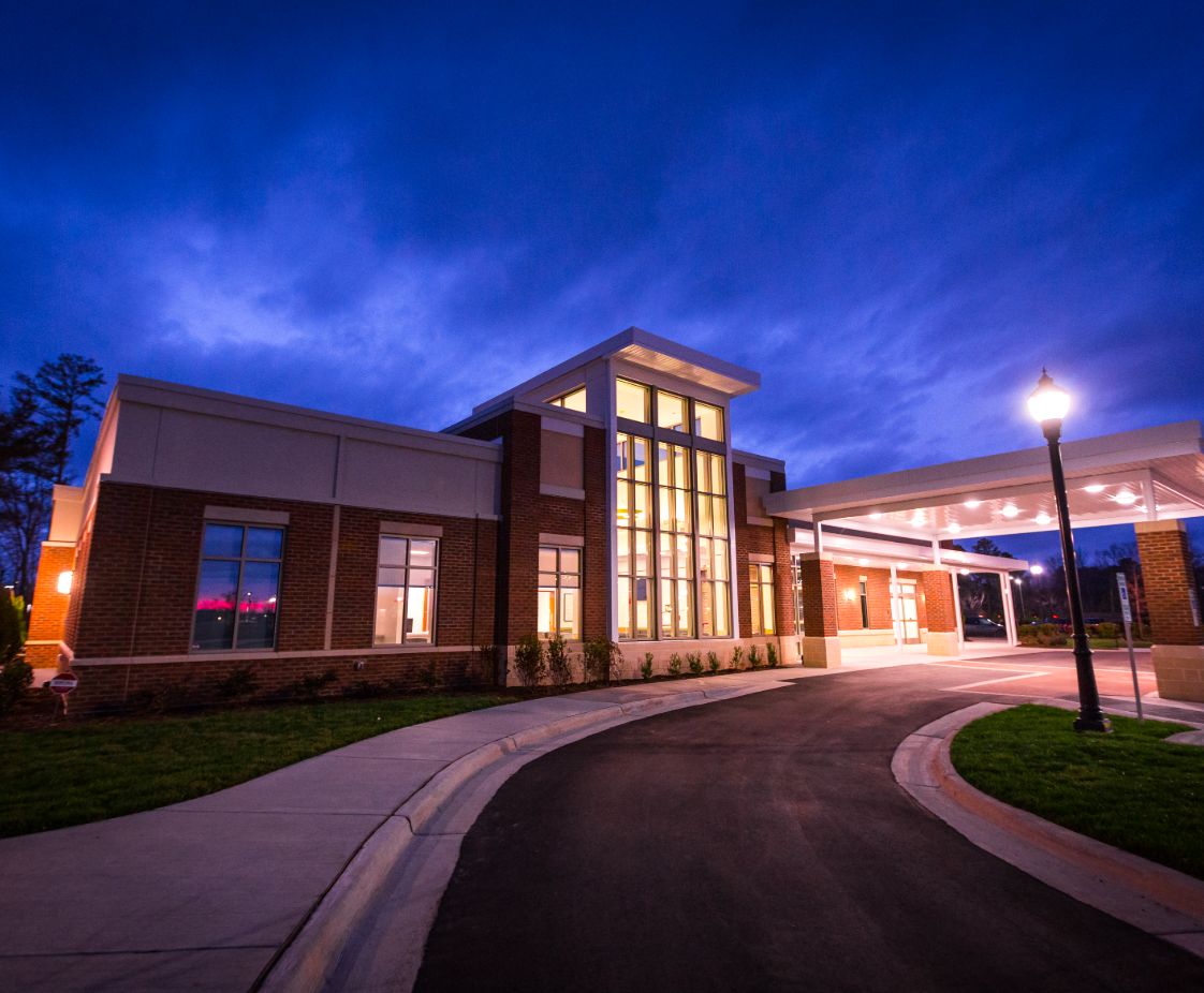 South Park Village Medical Center in Holly Springs, NC. Building Exterior, designed by Hardaway Sziabowski Architects.