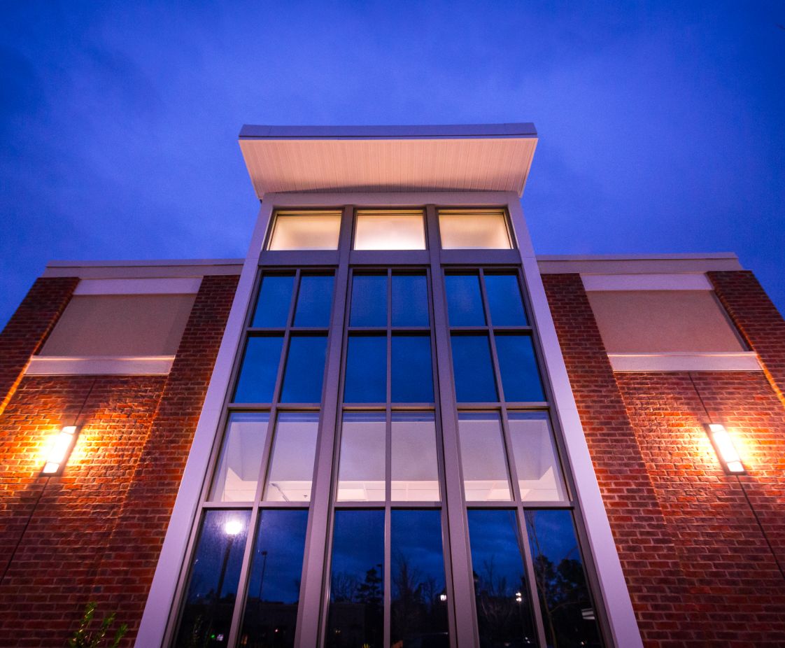 South Park Village Medical Center in Holly Springs, NC. Building Exterior, designed by Hardaway Sziabowski Architects.
