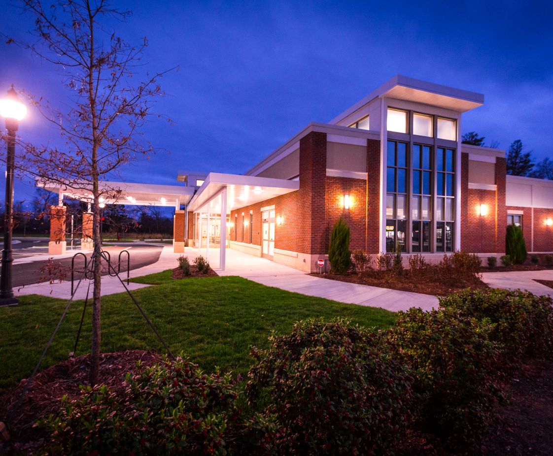 South Park Village Medical Center in Holly Springs, NC. Building Exterior, designed by Hardaway Sziabowski Architects.