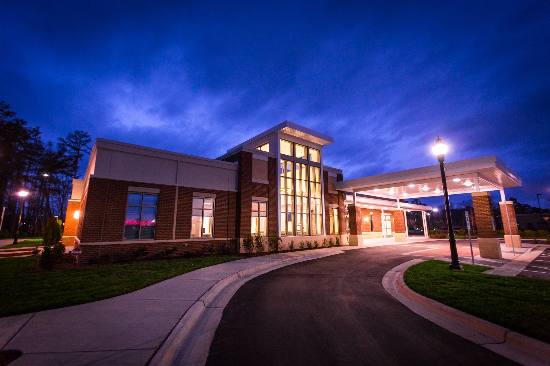 South Park Village Medical Center in Holly Springs, NC. Building Exterior, designed by Hardaway Sziabowski Architects.