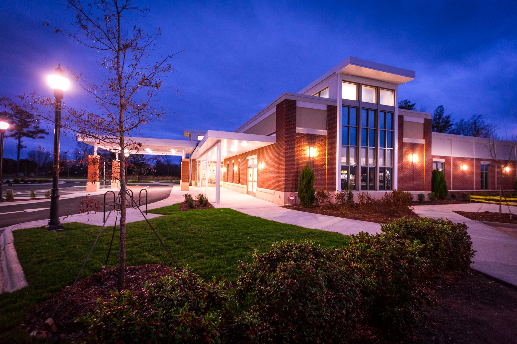 South Park Village Medical Center in Holly Springs, NC. Building Exterior, designed by Hardaway Sziabowski Architects.
