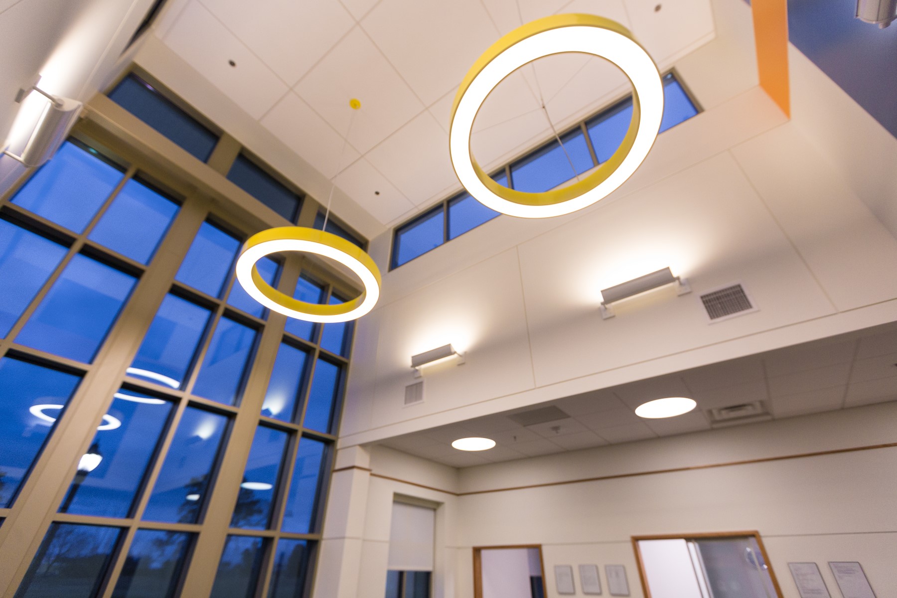 South Park Village Medical Center in Holly Springs, NC. Reception Area, designed by Hardaway Sziabowski Architects.